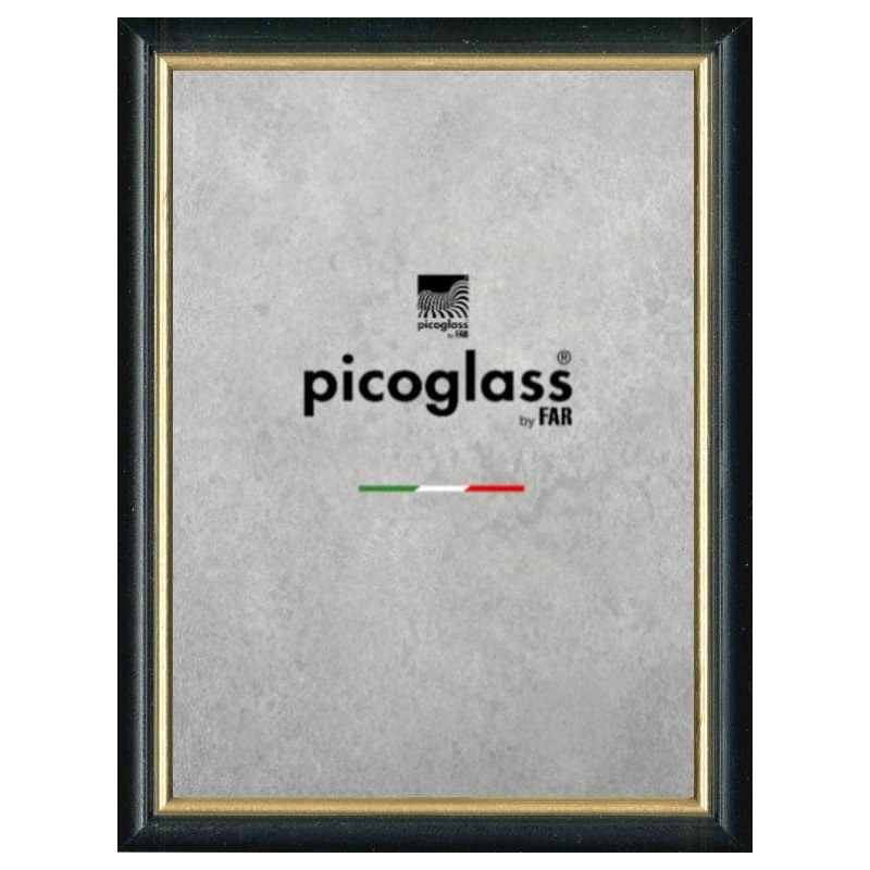 Cornice Moderna In Legno Massello Nero Con Vero Vetro 25x15 Cm – Made In USA, Da Parete Per Foto 10x15, Stampe E Documenti